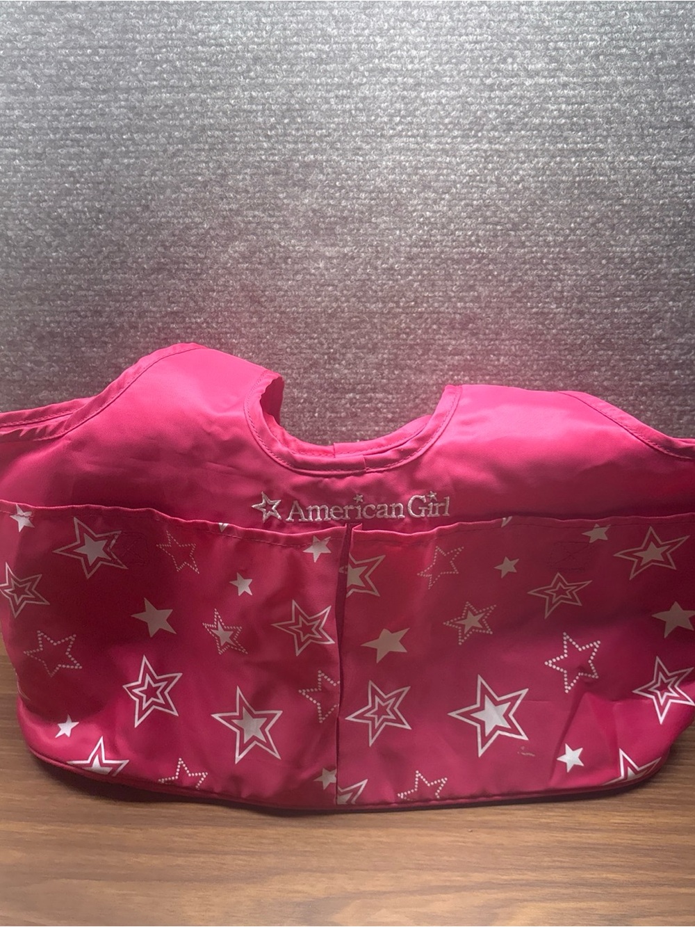 American Girl Pink Star Pattern Bib